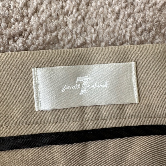 7 for all mankind khaki shorts, size 32 NWOT - Picture 6 of 6